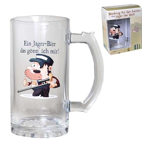 Udo Schmidt 1 Stück Bierglas Bierkrug im Geschenkkarton zum Hobby Jagen- Geschenke für Jäger 15x8cm von Udo Schmidt