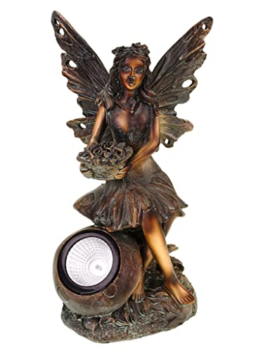 Kremers Schatzkiste Edle Elfe mit Solar Blumenschale Figur Gartenfigur 30 cm Fee Fairy von Kremers Schatzkiste