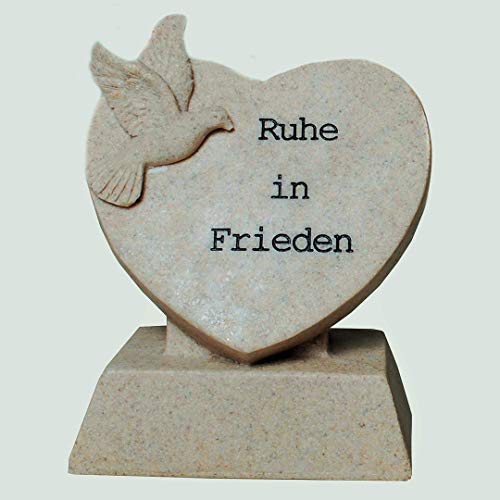Udo Schmidt Herz mit Taube Ruhe in Frieden, ca. 13 x 9,5 cm von Udo Schmidt