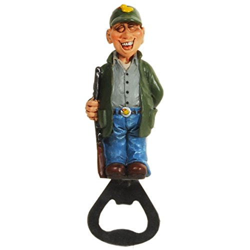 Udo Schmidt Witziger Bieröffner 'Jäger' aus Polyresin, Flaschenöffner, Maße: 13 x 4,5 cm von Udo Schmidt