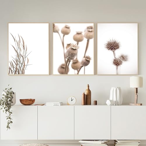 Ueiwffzo Poster & Kunstdrucke – Herbstliche Leinwand Bilder Set ohne Rahmen, Stilvolle Premium Herbstbilder Wandbilder für Wohnzimmer und Schlafzimmer Wanddeko, 3er Set (A,40 x 50 cm) von Ueiwffzo