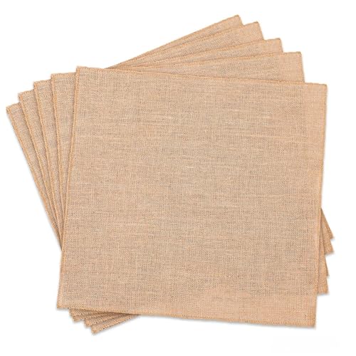 Ueiwffzo Tischset Jute, 6er Set Platzset Boho, 50 * 50cm, Hitzebeständig Platzdeckchen Abwaschbar, Placemat für Esszimmer Küche Hochzeit Party Ueiwffzo Tischset Jute, 6er Set Platzset Boho, 50 * 50cm, Hitzebeständig Platzdeckchen Abwaschbar, Placemat für Esszimmer Küche Hochzeit Party von Ueiwffzo