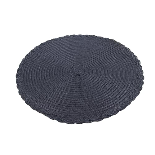 Ueiwffzo Tischsets 4er Set Rund Gewebte Platzsets Platzdeckchen rutschfest Teller-Untersetzer für Küche Esszimmer Hochzeit Bauernhaus Tisch Dekoration (D) von Ueiwffzo