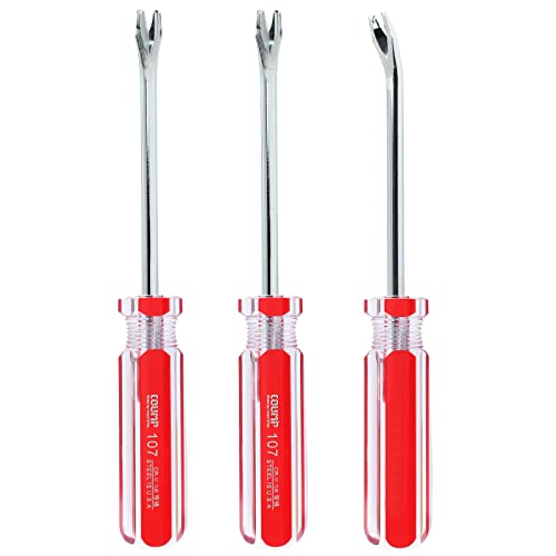 Uenhoy 3 Stück Hebelheber 3 mm U-Tip Tack Puller Nagel Klammer Nieten Remover Schraubendreher Werkzeug (Ellenbogenkopf) von Uenhoy
