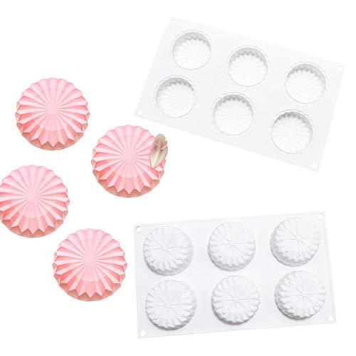 Uenmay Jelly Pudding Candy Schokoladensilikonform, 6 Löcher, runder Origami von Uenmay