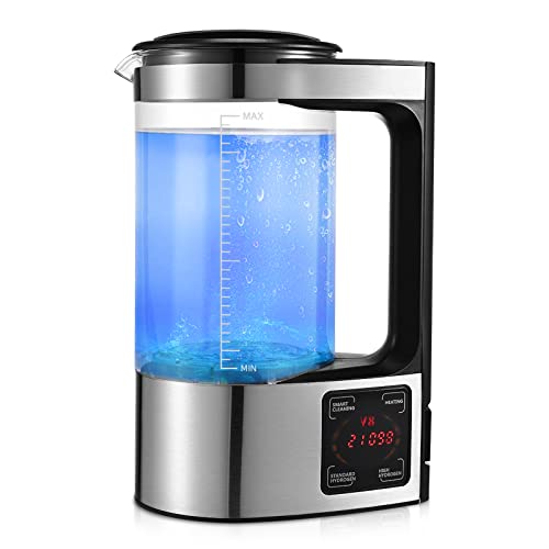 2L Wasserstoff Wassergenerator mit SPE und PEM Technologie, Verbesserte Version Wasserstoff Generator Wasserstoffreiche Mit LED-Touchscreen Und Thermostat Wasserstoff Wasser Lonisator für Zuhause von Uennm