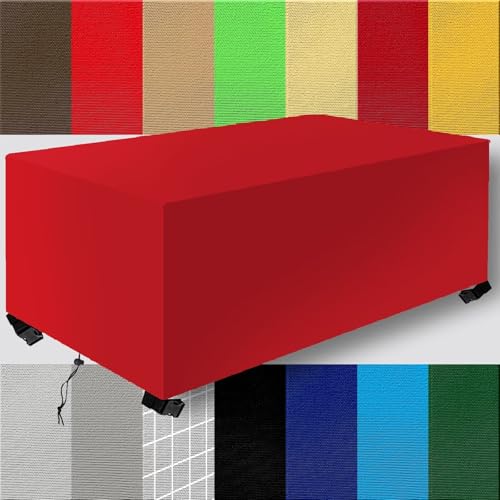 Ufamiluk Abdeckung gartenmöbel Abdeckung Winterfest wasserdicht 160x160x80cm 210D abdeckplane gartenmöbel schutzhülle Abdeckhaube abdeckungen terrassenmöbel gartentisch Abdeckung für gartenmöbel Rot von Ufamiluk