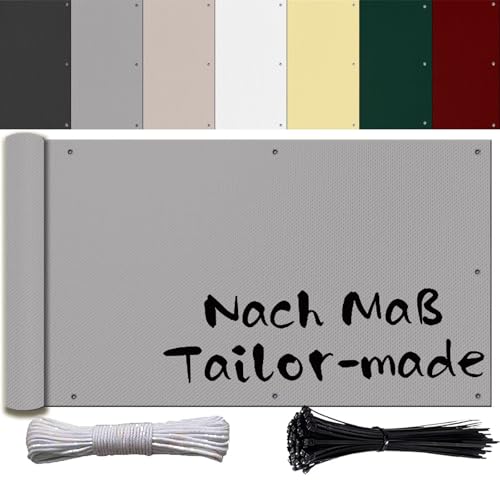Ufamiluk balkonverkleidung Grau Balkon Windschutz fest meterware Tuch Fuer den Balkon UV-Schutz für Zaun Balkon Terrassen Garten Swimming Pool 70x100cm von Ufamiluk