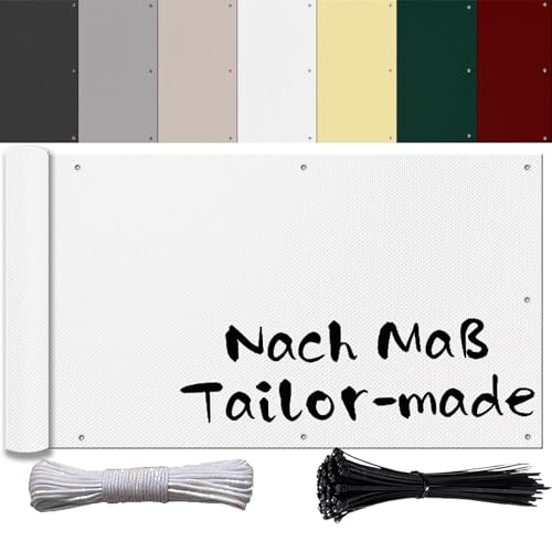 Ufamiluk balkonverkleidung Kunststoff Wetterfest Blickdichte UV-Schutz Balkon Windschutz für Garten Balkon Zaun Terrassen Swimming Pool Weiß Weiss 65x350cm Ufamiluk balkonverkleidung Kunststoff Wetterfest Blickdichte UV-Schutz Balkon Windschutz für Garten Balkon Zaun Terrassen Swimming Pool Weiß Weiss 65x350cm von Ufamiluk