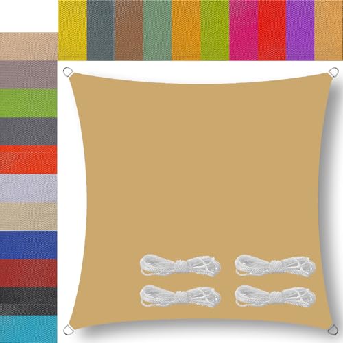 Ufamiluk sonnensegel wasserdicht 2.5x2.8m Rechteck Segeltuch sonnensegel nach maß Balkon Regenschutz 95% UV Schutz Windschutz Überdachung Plane für Garten Terrasse Outdoor Sandgelb Ufamiluk sonnensegel wasserdicht 2.5x2.8m Rechteck Segeltuch sonnensegel nach maß Balkon Regenschutz 95% UV Schutz Windschutz Überdachung Plane für Garten Terrasse Outdoor Sandgelb von Ufamiluk