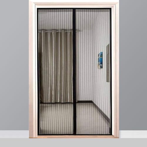 fliegengitter balkontür ohne Bohren 100x190cm Schwarz mit Magnet insektenschutz tesa fliegengitter tür vorhang fliegenvorhang Türvorhang fliegenschutz moskitonetz für tür Terrassentür Balkontür von Ufamiluk