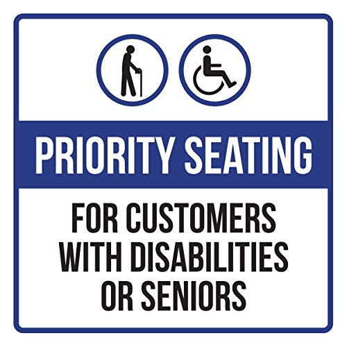 Ufcell "Priority Seating for Customers with Tin Street Signs Road Yard Sign 30,5 x 30,5 cm Ufcell "Priority Seating for Customers with Tin Street Signs Road Yard Sign 30,5 x 30,5 cm von Ufcell