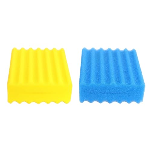 Ufeiwan Teichfilterschwämme für Sunsun CBF-Filter – Ersatz-Filtermedien-Schwamm-Set kompatibel mit CBF-200T/350/350B/350C/550 (1 gelb und 1 blau kompatibel Cbf-200t) von Ufeiwan
