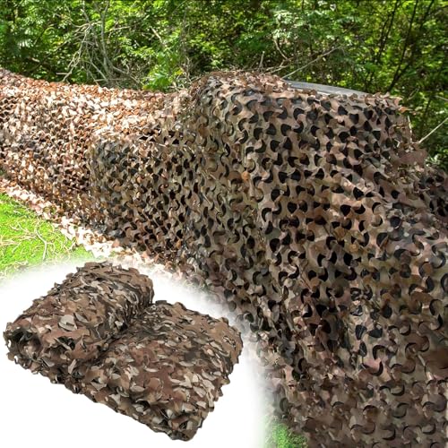 Tarnnetz Camouflage Netz 1x6m(3.2x19.6ft),Woodland Armee Tarnung Net,Militär Tarnnetz Waldlandschaft für Jagd Camping Garten Party Dekorationen Sonnenschutz Sichtschutz von Ufgwhirl