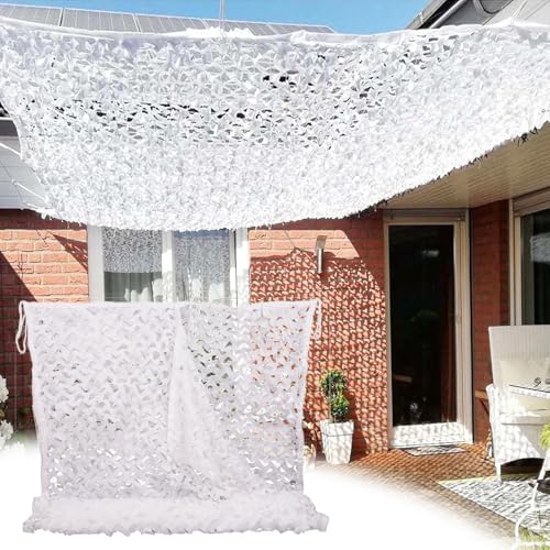tarnnetz Weiß 1.5x4m(4.9x13ft),sonnensegel,Militärisch Verstärktes Tarnung Netz,strapazierfähiges Schattennetz,für Jagd Freien,gartendekoration von Ufgwhirl