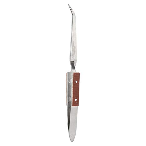 Ufolet Lötpinzette, langlebiges Kreuzpinzetten-Verriegelungs-Präzisionspinzetten-Set, Spitze Selflock gebogen/gerade für die Herstellung von Schmuck(Curved Mouth) von Ufolet