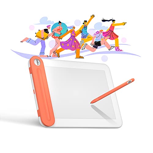 UGEE Grafiktablett Kabellos Bluetooth Q8W, 8 Zoll unterstützt Zeichentablett Wireless-Verbindung, mit 8192 Ebene Passive Stift Unterstützung Zeichnen Lernen, Unterschrift, Distance Learning etc. von Ugee