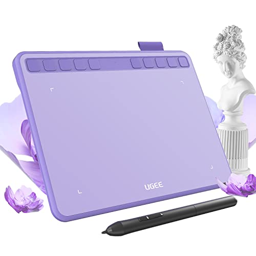 UGEE S640 6.3x4 Zoll Small Zeichentablett mit Stift 8192 Druckempfindlichkeit 10 Express-Tasten Stifttablett Kompatibel mit Windows Mac Linux Android von Ugee