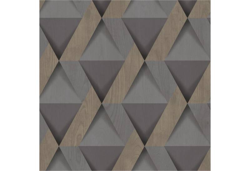 Ugépa Vliestapete M69109 Ugépa Grau Vlies 0.53 x 10.05 m Nomade Grafik Holz von Ugépa
