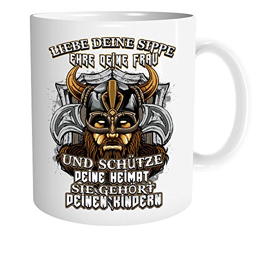 Uglyshirt89 Deine Sippe Tasse | Kaffeetasse Teetasse Geschenk Odin Wikinger Valhalla Vikings von Uglyshirt89