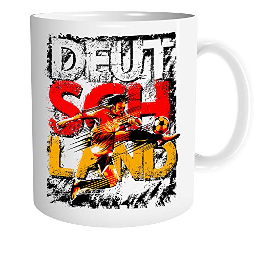 Uglyshirt89 Deutschland Tasse | Kaffeetasse Teetasse Geschenk Germany Fussball Ultras | M1 von Uglyshirt89