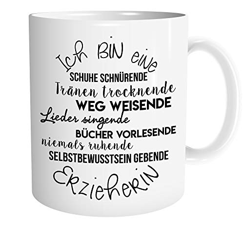 Uglyshirt89 Ich Bin eine Erzieherin Tasse | Kaffeetasse Teetasse Geschenk Spruch Pädagogen Kita Lehrer von Uglyshirt89