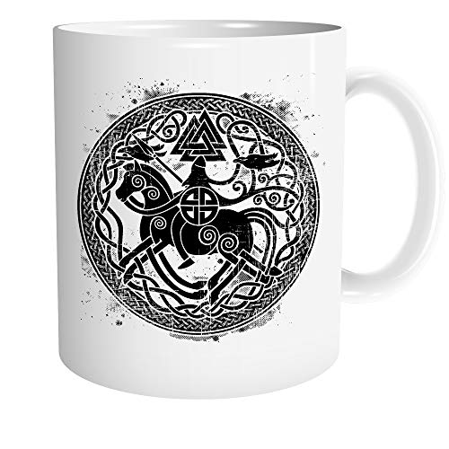 Uglyshirt89 Nordmann Tasse | Kaffeetasse Teetasse Geschenk Odin Wikinger Valhalla Vikings von Uglyshirt89