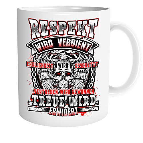 Uglyshirt89 Respekt & Treue Tasse | Kaffeetasse Teetasse Geschenk Odin Wikinger Valhalla Vikings von Uglyshirt89