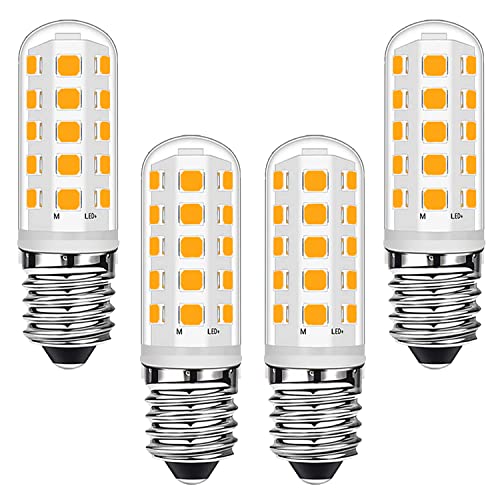 E14 LED Dunstabzugshauben Lampen 3W Entspricht 28W Halogenlampen, Kleine E14 Edison Schraube Warmweiß 2700K für Kühlschrank, Dunstabzugshaube, Heimbeleuchtung, Kein Flimmern, Nicht Dimmbar, 4 Stück von Ugvmn