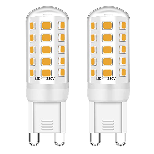 Ugvmn G9 LED Glühbirne 5W Entspricht 28W 30W 40W Halogenlampen, GU9 Led Birne Warmweiß 2700K, G9 Leuchtmittel LED Lampen, 420lm, AC 220-240V, Nicht Dimmbar, Kein Flimmern, 2er Pack von Ugvmn