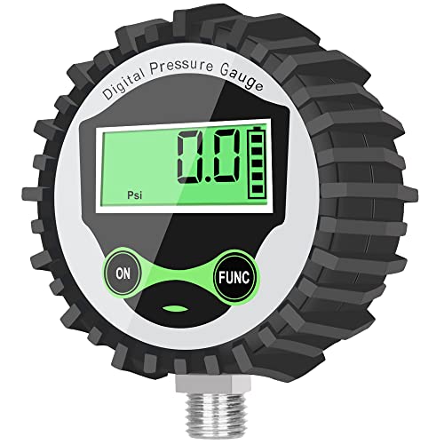 Digital Low Pressure Gauge with 1/4'' NPT Bottom Connector and Rubber Protector by Uharbour, Range to 30 psi, Accuracy 1%, Resolution 0.1psi… Digital Low Pressure Gauge with 1/4'' NPT Bottom Connector and Rubber Protector by Uharbour, Range to 30 psi, Accuracy 1%, Resolution 0.1psi… von Uharbour