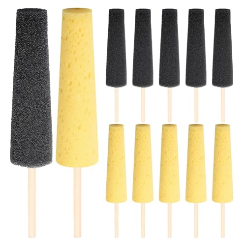 Uhidka 12 Stück Töpferschwämme für Ton, Töpferschwämme mit 2-Dichten-Schwammstäbchen für Töpferton, Schwamm für Töpferkeramik Uhidka 12 Stück Töpferschwämme für Ton, Töpferschwämme mit 2-Dichten-Schwammstäbchen für Töpferton, Schwamm für Töpferkeramik von Uhidka