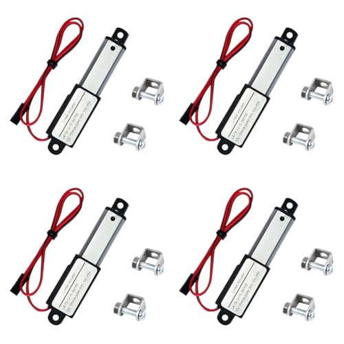 Uhidka 4X Elektrischer Mini Linear Aktuator - 2 Hub, 64 14,4 Lb, Geschwindigkeit 0,6 / S Wasserdichter Mini Bewegung Aktuator Klein 12 V DC von Uhidka