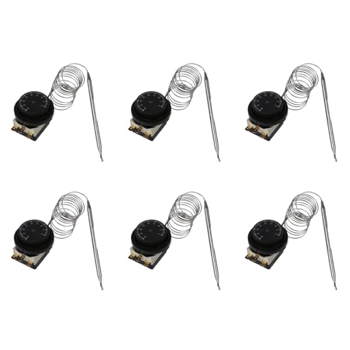 Uhidka 6X 1NC 1NO AC 250V/ 380V 16A 0-40°C Temperaturregelung Schalter Kapillar Thermostat von Uhidka