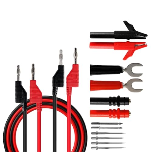Uhidka DC -Krafttestkabel Zusammengebautes Bananenstopfen Öffentliches Multimeter -Kabel mit Dual -End -Stifttyp Zur Spannungsmessung von Uhidka