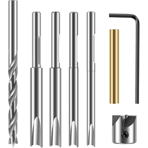 Uhidka Robustes 9 -Teiliges Stift -Trimmer -Kit mit 3/4 Schneidkopf für Holzbearbeitungsmühlenschneiderschneider -Pilotschneiderwellen von Uhidka