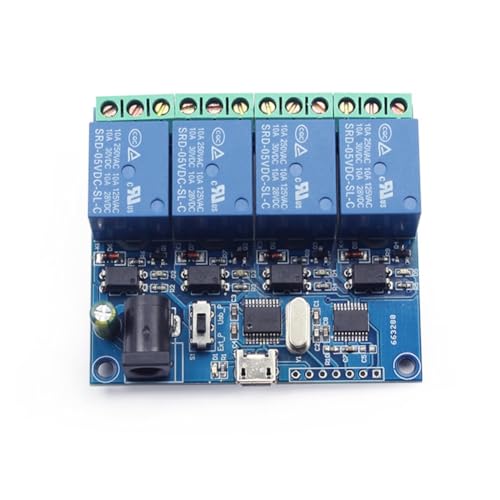 Uhidka USB-Relaismodul 4 Kanal LCUS-4 Intelligenter Steuerrelais Smart Switch USB 5V Smart Switch von Uhidka