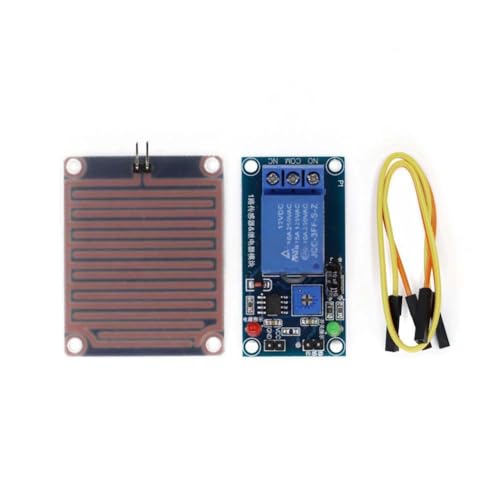 Uhidka Wetterüberwachung Pflanzenblattfeuchtigkeitssensor 12 V Regensensor Relais Regentropfen Reglermodul Einstellbare Empfindlichkeit von Uhidka