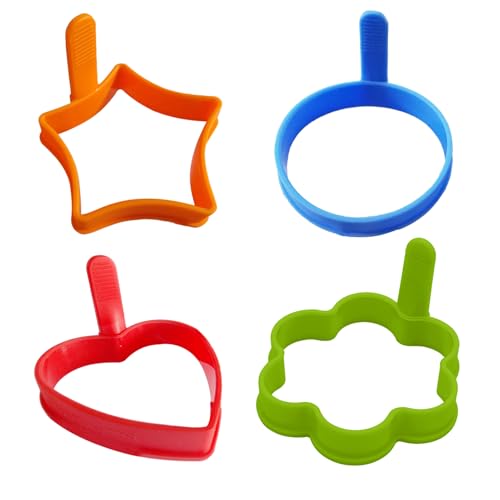 Uhngw Eierringe Zum Braten Von Spiegeleiern, Pfannkuchenformer, Antihaft Omelett Küchlein Küchenhelfer Für Frühstückssandwiches Burger Camping von Uhngw