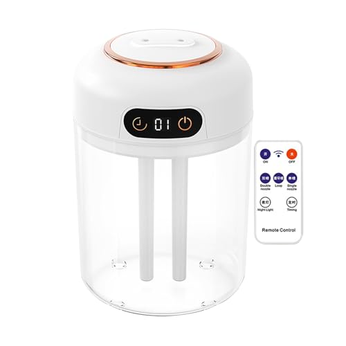 Uhngw Fernbedienung Luftbefeuchter | Luftreinigung & Doppeldüsen-Befeuchtung - Multifunktionaler USB-Befeuchter für Schlafzimmer Yoga-Studio Wohnzimmer von Uhngw
