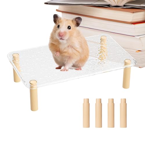 Uhngw Hamster Plattformen Für Käfig - Abnehmbare Verstellbare Kleine Plattformen | Zubehör Für Tisch Leiter Flasche Wasser Futter Haustier von Uhngw