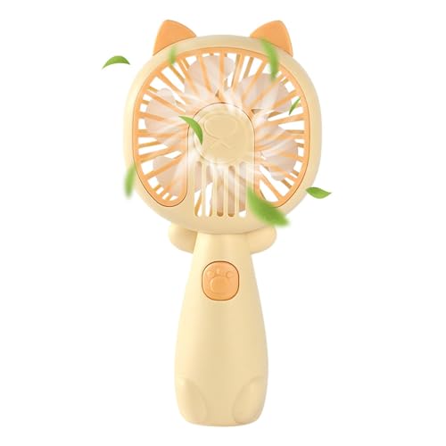 Uhngw Handfächer, persönlicher Handfächer,Cartoon USB wiederaufladbarer persönlicher Ventilator - Persönlicher Ventilator mit niedlicher Katze, Handventilator, wiederaufladbarer von Uhngw
