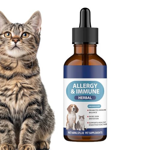 Uhngw Katzen Darm Ergänzung Tropfen - 60ml Natürliche Flüssigkeit | Welpen Magen Präparat | Für Haus Freigänger Reise Kitten Erholung Welpe Pflege Empfindlicher Magen von Uhngw