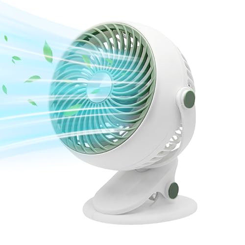 Uhngw Klemmventilator | Kühlender Tischventilator mit Klemmvorrichtung | USB-Aufladbar Leiser Luftkühler Mit Neigungseinstellung 5 Stufen Tragbar Für Camping Reise Zelt Uhngw Klemmventilator | Kühlender Tischventilator mit Klemmvorrichtung | USB-Aufladbar Leiser Luftkühler Mit Neigungseinstellung 5 Stufen Tragbar Für Camping Reise Zelt von Uhngw