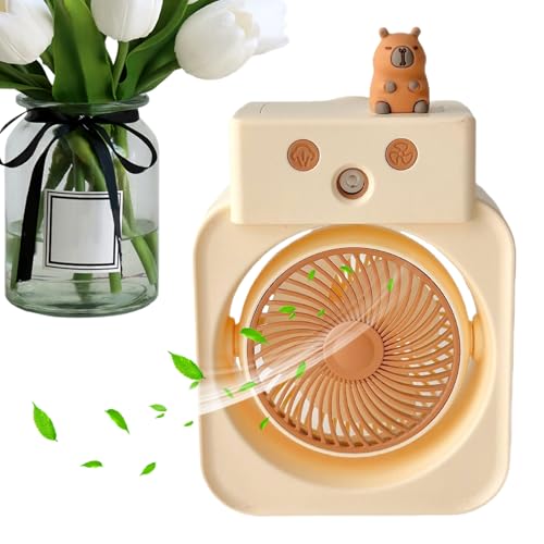 Uhngw Luftbefeuchter Ventilator - 3-Stufen Wassersprühfunktion Mit Befeuchtung | USB-Aufladbarer Kühlnebel Luftbefeuchter Kompakt Für Auto Camping Büro Schule Gewächshaus Zelt Uhngw Luftbefeuchter Ventilator - 3-Stufen Wassersprühfunktion Mit Befeuchtung | USB-Aufladbarer Kühlnebel Luftbefeuchter Kompakt Für Auto Camping Büro Schule Gewächshaus Zelt von Uhngw