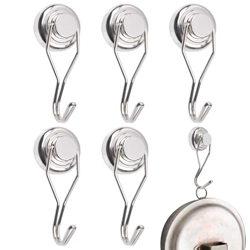 Uhngw Magnethaken | 5 Stück Metall Magnet Haken - Starker Magnet 360-Grad Drehbar Halter Aufbewahrungshilfe Für Badezimmer Eingangsbereich Garage Wohnzimmer Uhngw Magnethaken | 5 Stück Metall Magnet Haken - Starker Magnet 360-Grad Drehbar Halter Aufbewahrungshilfe Für Badezimmer Eingangsbereich Garage Wohnzimmer von Uhngw