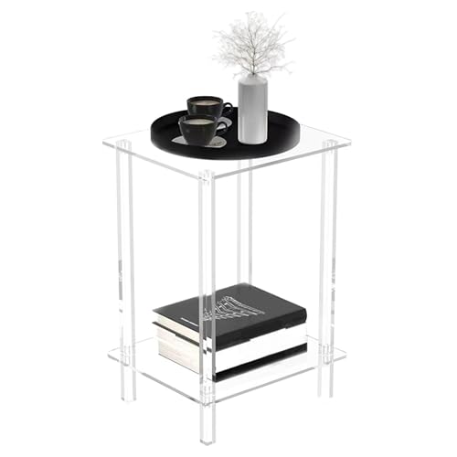 Uhngw Nachttisch | Acryl Transparenter Nachttisch Für Schlafzimmer | Stabile Aufbewahrung Für Wohnung Studentenzimmer Homeoffice Büro Und Wohnzimmer von Uhngw
