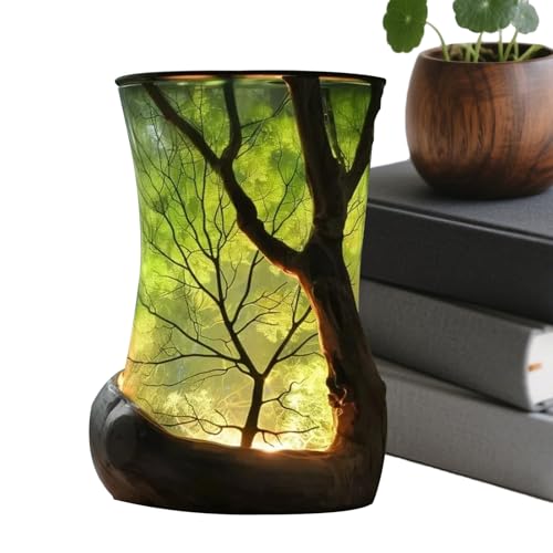 Uhngw Nachttischlampe - Baum Nachtlicht Dekorative Lampe Ästhetisch,Batteriebetriebene Ambientebeleuchtung Für Nachttisch Schlafzimmer Wohnzimmer Büro Wohnheim Camping Erwachsene Kinder von Uhngw
