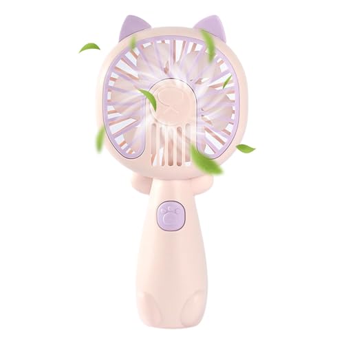 Uhngw Persönlicher Handventilator, Handventilator, Handventilator, wiederaufladbar über USB, Persönlicher Ventilator mit niedlicher Katze, Handventilator, wiederaufladbarer Uhngw Persönlicher Handventilator, Handventilator, Handventilator, wiederaufladbar über USB, Persönlicher Ventilator mit niedlicher Katze, Handventilator, wiederaufladbarer von Uhngw