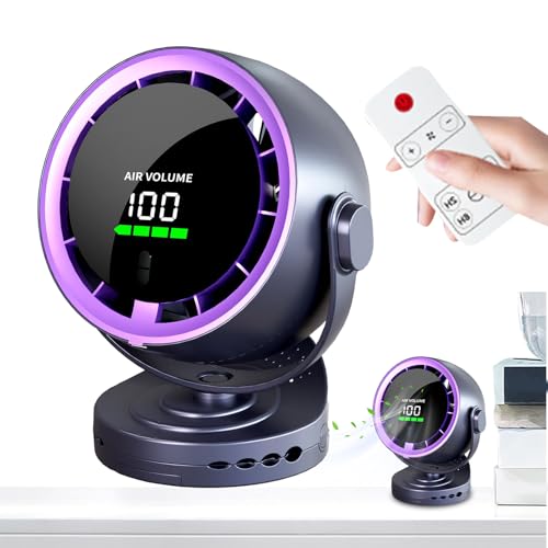 Uhngw Tischventilator Mit Fernbedienung,Digitale Anzeige Für Schlafzimmer Haushalt Tischventilator | Leiser Persönlicher Luftkühler Für Zuhause Büro Wohnheim von Uhngw